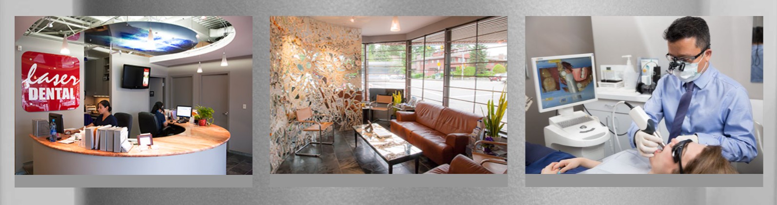 Calm artful interior at Laser Dental Clinic