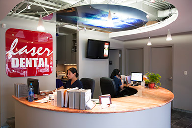 Laser Dental Clinic reception in Burnaby Metrotown